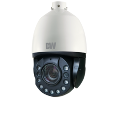 DWC-XPZA03Mi 3MP PTZ IP security camera with white dome, black pan-tilt base, 40x optical zoom lens and infrared night vision