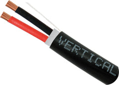 12/2 direct burial audio cable with black jacket and red, white, and copper conductors exposed Main image