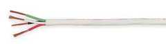 22 gauge 2 conductor stranded plenum multi-conductor cable with exposed twisted copper wires and white jacket