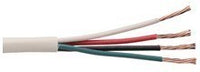 22 gauge 4 conductor stranded plenum multi-conductor cable 500ft spool with red, black, green and white copper wires
