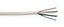 22 gauge 6 conductor stranded plenum multi-conductor cable showing individual color-coded wires exposed at end