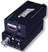 Vanco HDMI over Single Coax Cable Extender with transmitter and receiver units for network cabling