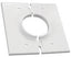 White dual gang splitport low voltage cable wall plate with split design for structured cabling installation