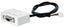 Paradox Direct Connect Interface with white casing and black cable connection cord for networking setup