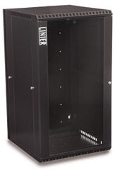 Kendall Howard LINIER 22U swing-out wall mount server rack cabinet with vented front and rear panels in black Main image