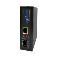 GEP-6301SFPIN industrial gigabit media converter with Gigabit TX and SFP fiber ports for network cabling