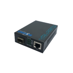 GEP-6301SFPC 10/100/1000M Media Converter with Ethernet and fiber optic ports for network cabling