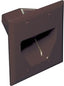 Brown 2-gang recessed low voltage cable plate with rectangular openings for structured cabling and network cables
