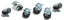 Kendall Howard performance corner caster kit with swivel and rigid casters for server rack mobility