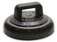 Small black magnetic cable tie mount with rounded base and slot opening for cable management
