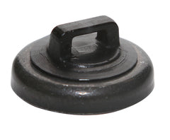 Black magnetic cable tie mount with handle, large size for organizing network cables in server racks Main image