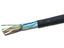 Wavenet Cat6e shielded networking cable with blue twisted pair wires visible inside black outer jacket