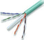 Wavenet Enhanced 600 MHz Cat 6e network cable with green jacket showing twisted pair copper conductors and color-coded wires