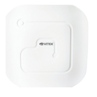 White Vitek 5.8GHz wireless bridge with 12dBi antenna and PoE, 6000ft range networking device