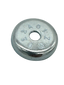 N45M round neodymium magnet mount with 5mm hole, 1 inch diameter steel cup, 26 lbs pull force