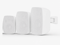 OWI Outdoor/Indoor SX SERIES: (70 Volts / 8 Ohms Combination) Surface Mount Speakers - 2 Each / 1 Pair - 4" - White
