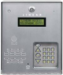 Linear AE-100 commercial telephone entry system with keypad, speaker, and LCD display for door access control Main image