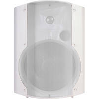 White OWI 6.5 inch amplified surface mount speaker with visible grille and mounting bracket