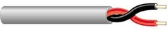West Penn Aquaseal 18-2 stranded shielded cable with red and black connectors on gray jacket Main image