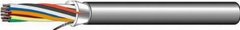 AQC3186 West Penn Aquaseal 18-6 shielded network cable with multicolor conductors and gray PVC jacket