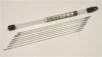 Glowfish II 5/32 inch glow-in-the-dark plastic coated cable ties with marker pen and 18-piece tool box kit