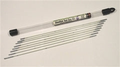 Glowfish II 5/32 inch glow-in-the-dark plastic coated cable ties with marker pen and 18-piece tool box kit