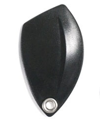 Black Paradox proximity card with white button, RFID access control device for secure entry systems