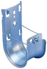 Caddy 1-5/16 inch galvanized J-hook cable management bracket with mounting plate and attachment hardware