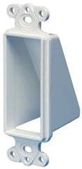 Arlington Industries reversible white scoop cable entrance plate with mounting brackets for structured cabling installations