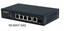 SECO-LARM NS-504UT-GAQ Gigabit PoE+ network switch with 4 downlink ports, 1 uplink port, and 1 SFP slot