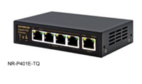SECO-LARM Gigabit PoE Extender NR-P401E-TO with 1 input and 4 output ports for network cabling