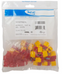 25-pack of yellow ICC HD Cat 6 modular keystone jacks in clear plastic packaging with product labeling