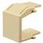 Ivory Wavenet faceplate blank module with cable routing slots and mounting tabs for structured cabling installations