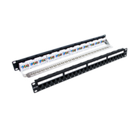 Wavenet Cat6A 110-Type 24-port patch panel 1U rack mount with black and gray color options