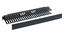 Black ICC horizontal finger duct panel 6-pack for 1 RMS rack cable management and organization
