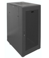 CBTF-FL27U-40 standing network server cabinet with front and rear access doors, designed for data center rack mount equipment