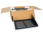 ICC vented single-sided rack shelf 2-pack with black perforated surface and tan cardboard packaging