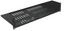 14-inch solid vented bottom single-sided 1U rack shelf with black finish for server cabinet cable management
