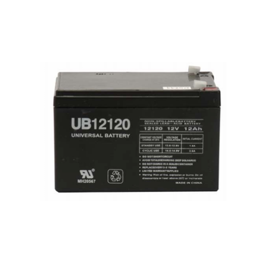 UB12120 universal 12 volt 12 amp hour sealed lead acid battery with terminal connectors