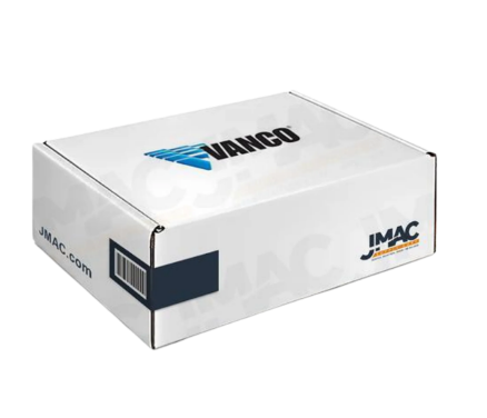 Vanco 280520 HDMI powered in-line extender in white retail packaging with blue Vanco logo