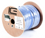 Lutron 22/2 w/Shield & Drain + 12/2 + 18/1  Plenum (CMP)- 1000ft Reel - Blue w/White Stripe