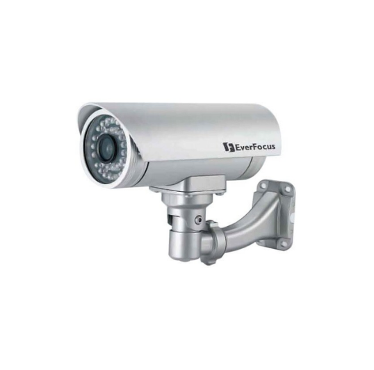 EverFocus 6mm lens outdoor IR security camera with 35 LED lights and wall mount bracket for long-range surveillance Main image