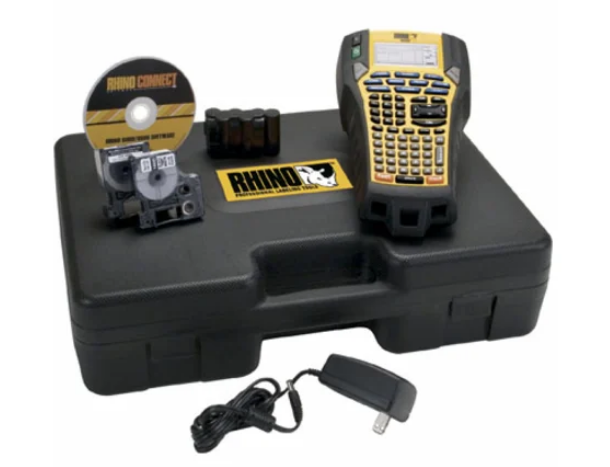 Rhino Industrial 6000 label maker hard case kit with carrying case, power adapter, and accessories Main image