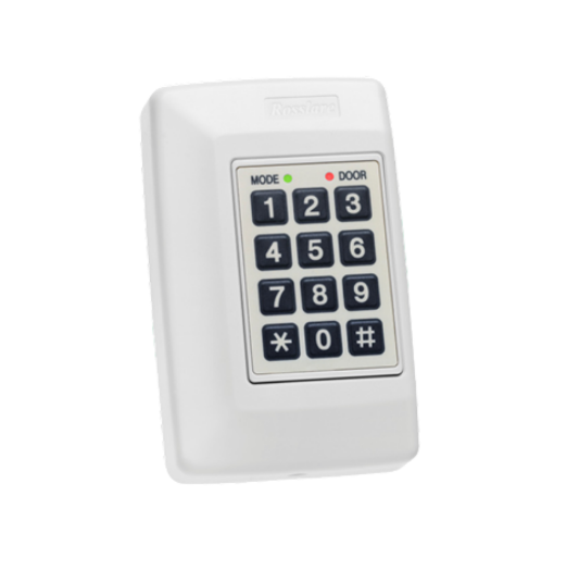 AC-115 single-door networkable access controller with white housing and 12-button keypad for secure entry Main image