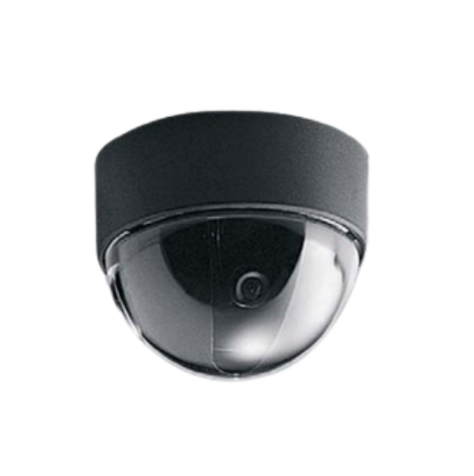 1/3 inch color mini dome security camera with Sony CCD sensor and white base mounted on white background Main image