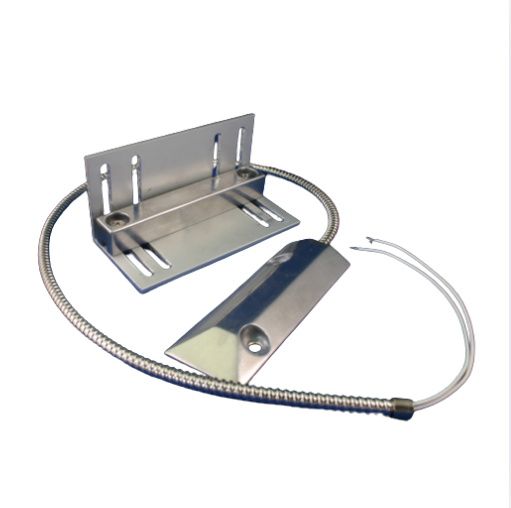 Overhead door contact sensor with 27-inch armored cable, adjustable mounting bracket, and stainless steel housing for alarm … Main image