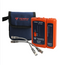 Tempo PAL-1574 LAN cable tester kit with orange master and remote units, navy carrying case, and gray Ethernet cables
