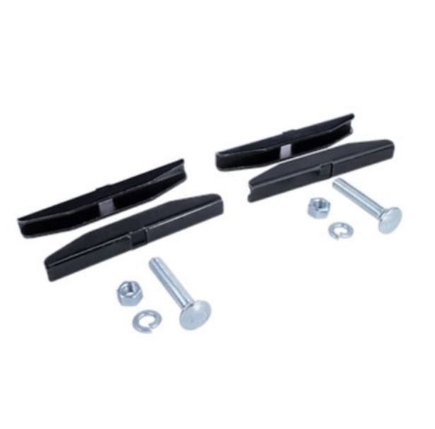 Wavenet ladder rack butt splice kit with black polymer connectors, mounting bolts, washers, and nuts for 90 or 45 degree fix…
