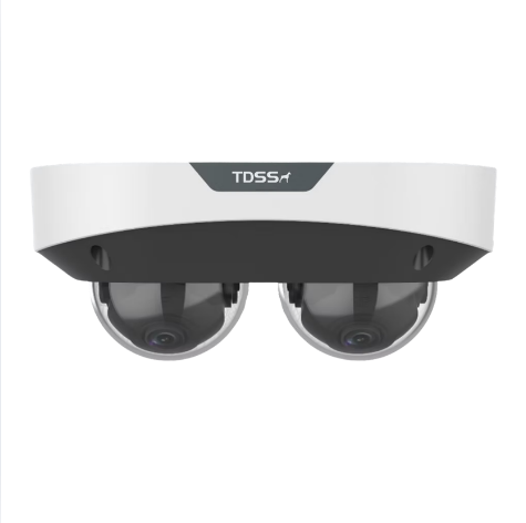 TDSS 2*4MP dual-channel IR fixed intelligent network camera with white housing and dual dome lens configuration