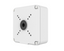 White outdoor/indoor junction box for bullet camera with cable management and mounting holes